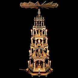6-stöckige - Pyramide Stille Nacht - 106 cm