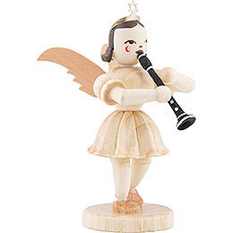 Angel Short Skirt with Clarinet, Natural - 6,6 cm / 2.6 inch