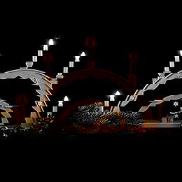 Candle Arch - Angel at the Zither and Electric Lights - 55x32 cm / 21.7x12.6 inch