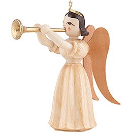 Long Pleated Skirt Angel with Trombone, Natural - 6,6 cm / 2.6 inch