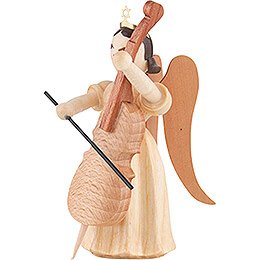 Long Pleated Skirt Angel with Violoncello, Natural - 6,6 cm / 2.6 inch