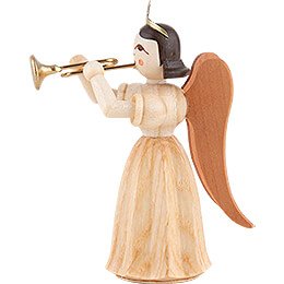 Long Pleated Skirt Angel with Trumpet, Natural - 6,6 cm / 2.6 inch