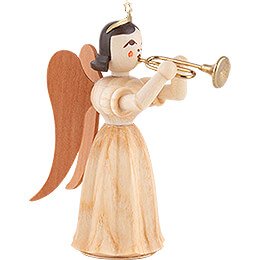 Long Pleated Skirt Angel with Trumpet, Natural - 6,6 cm / 2.6 inch