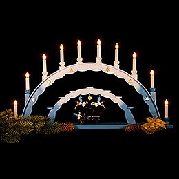Candle Arch - Angel at the Piano and Electric Lights and Three Angels - 70x40 cm / 27.5x15.7 inch