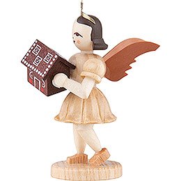 Angel Short Skirt with Gingerbread House - Natural - 6,6 cm / 2.6 inch