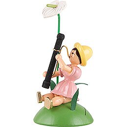 Flower Child Anthurium with Bassoon, Sitting, Colored - 11 cm / 4.3 inch