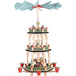 3-Tier Pyramid - Nativity - Colored - 46 cm / 18.1 inch