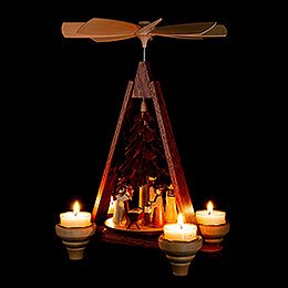 1-stöckige Weihnachtspyramide - Christi Geburt - 29 cm
