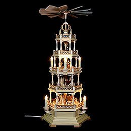 4-Tier Pyramid - Forest Motif - Electrical - 71 cm / 28 inch