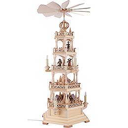 4-Tier Pyramid - Forest Motif - Electrical 120 Volt (US-Standard) - 71 cm / 28 inch