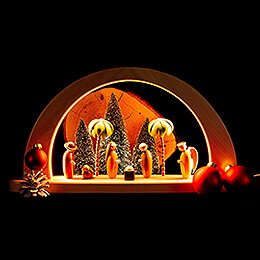 Moderner Lichterbogen Christi Geburt - farbig - 26x49 cm