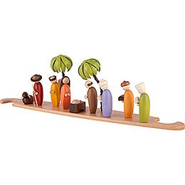 Motivplattform Heilige Familie farbig für Moderne Lichterspitze - 49x12 cm