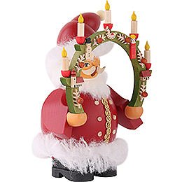 Ruchermnnchen Weihnachtsmann mit Kerzenbogen 14 cm