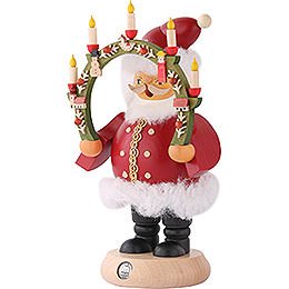 Räuchermännchen Weihnachtsmann mit Kerzenbogen 18 cm