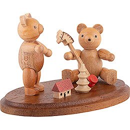Two Bears Playing - 4 cm / 2 inch