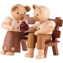 Bear Couple Sitting - 10 cm / 4 inch