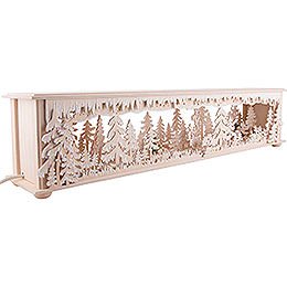 Illuminated Stand Forest Clearing with White Frost and Winter Children for Candle Arches - 70x15 cm / 27.6x5.9 inch