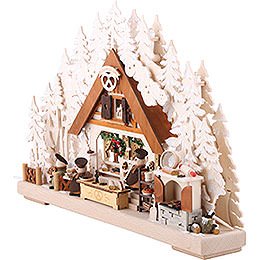 3D Candle Arch - Molli's Christmas Bakery with White Frost - 43x30 cm / 17x12 inch