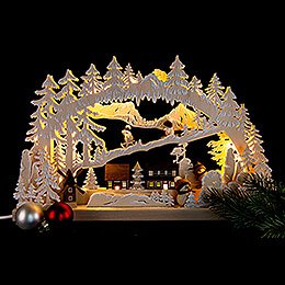 3D Double Arch - Winter Pleasures with White Frost - 43x30 / 17x12 inch