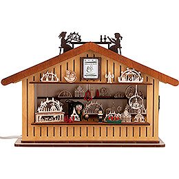 Lighted House - Christmas Market Stall - 20 cm / 7.9 inch