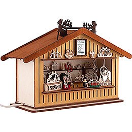 Lighted House - Christmas Market Stall - 20 cm / 7.9 inch