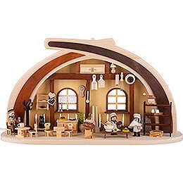 Candle Arch - Solid Wood Cafeteria - 45x30 cm / 17.7x11.8 inch