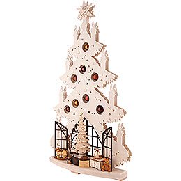 Light Triangle - Fir Tree - Christmas Parlor with Coppery Christmas Balls - 42x70 cm / 16.5x27.6 inch
