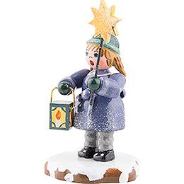 Winter Children Girl with a Star and Lantern - 8 cm / 3 inch