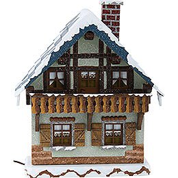 Winter Children House with Balcony - 15 cm / 5,5 inch