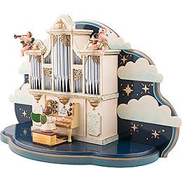 Orgel mit kleiner Wolke ohne Musikwerk für Hubrig Engelorchester - 35x22x13 cm