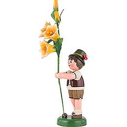 Blumenkind Junge mit Lilie - 24 cm