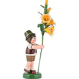 Blumenkind Junge mit Lilie - 24 cm