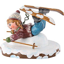 Winter Children Girl on Ski Belly Flopper - 7cm/3 inch