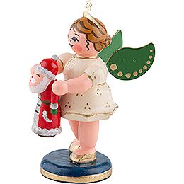 Engel mit Weihnachtsmann - 6,5 cm