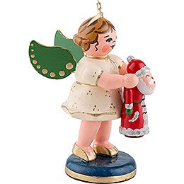 Engel mit Weihnachtsmann - 6,5 cm