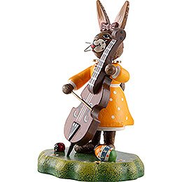 Bunny Musician Girl with Double Bass - 10 cm / 3.9 inch