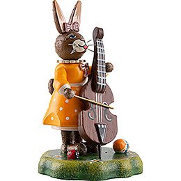 Bunny Musician Girl with Double Bass - 10 cm / 3.9 inch