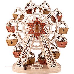 Advent Calendar Ferris Wheel with 12 Double Gondolas - 50 cm / 19.7 inch