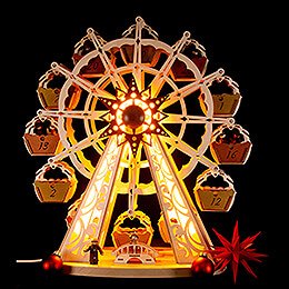 Advent Calendar Ferris Wheel with 12 Double Gondolas - 50 cm / 19.7 inch