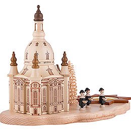 Teelichthalter mit Dresdner Frauenkirche und Kurrende - 14,5 cm