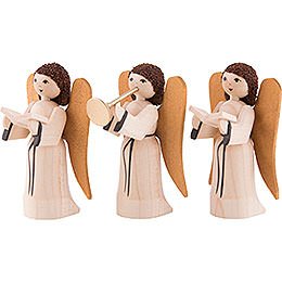 Nativity Angels, Set of Three, Stained - 7 cm / 2.8 inch
