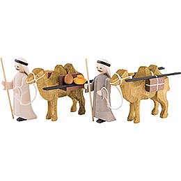 Camel Herders, Set of Four, Stained - 7 cm / 2.8 inch