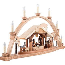 Candle Arch - Nativity Natural, Electric - 66x36 cm / 26x14 inch