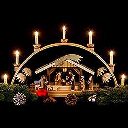 Candle Arch - Nativity Natural, Electric - 66x36 cm / 26x14 inch