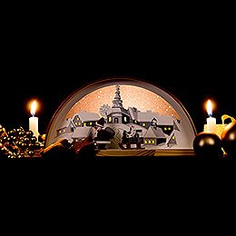 Candle Arch with Santa - 33x14 cm / 13x5.5 inch