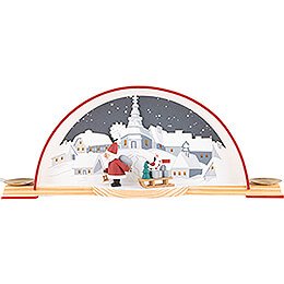 Candle Arch with Santa - 33x14 cm / 13x5.5 inch
