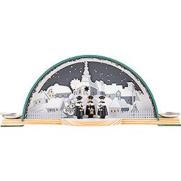 Candle Arch with Carolers and Ore Arch - 33x14 cm / 13x5.5 inch