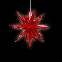 Herrnhuter Moravian Star A1e Red Glitter - Special Edition 2023 - 13 cm / 5.1 inch