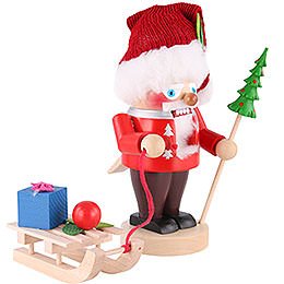 Nussknacker Weihnachtsmann mit Schlitten - 25 cm