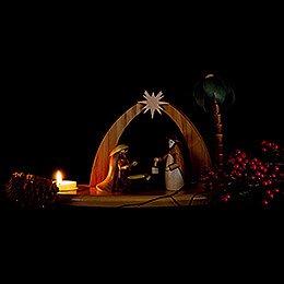 Candle Holder - Nativity Scene - 17 cm / 7 inch